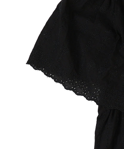Scallopped Lace Tiered Blouse(LADIES)