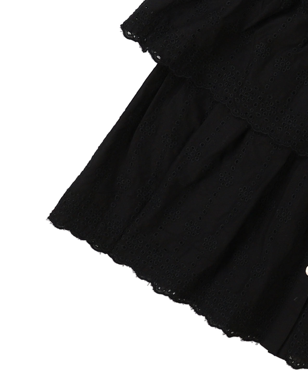 Scallopped Lace Tiered Blouse(LADIES)