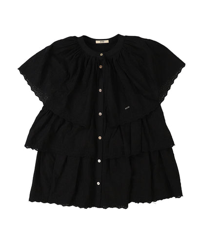Scallopped Lace Tiered Blouse(LADIES)