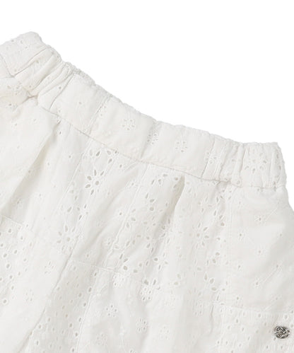 Embroidered Patchwork Shorts