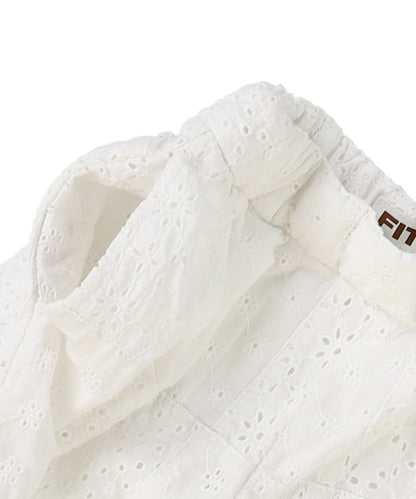 Embroidered Patchwork Shorts