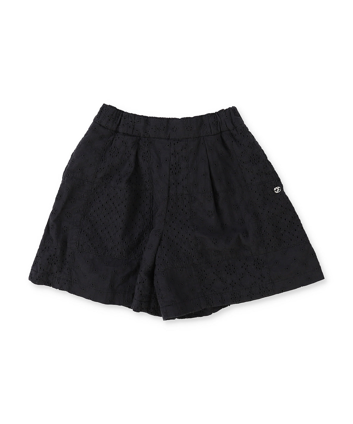 Embroidered Patchwork Shorts