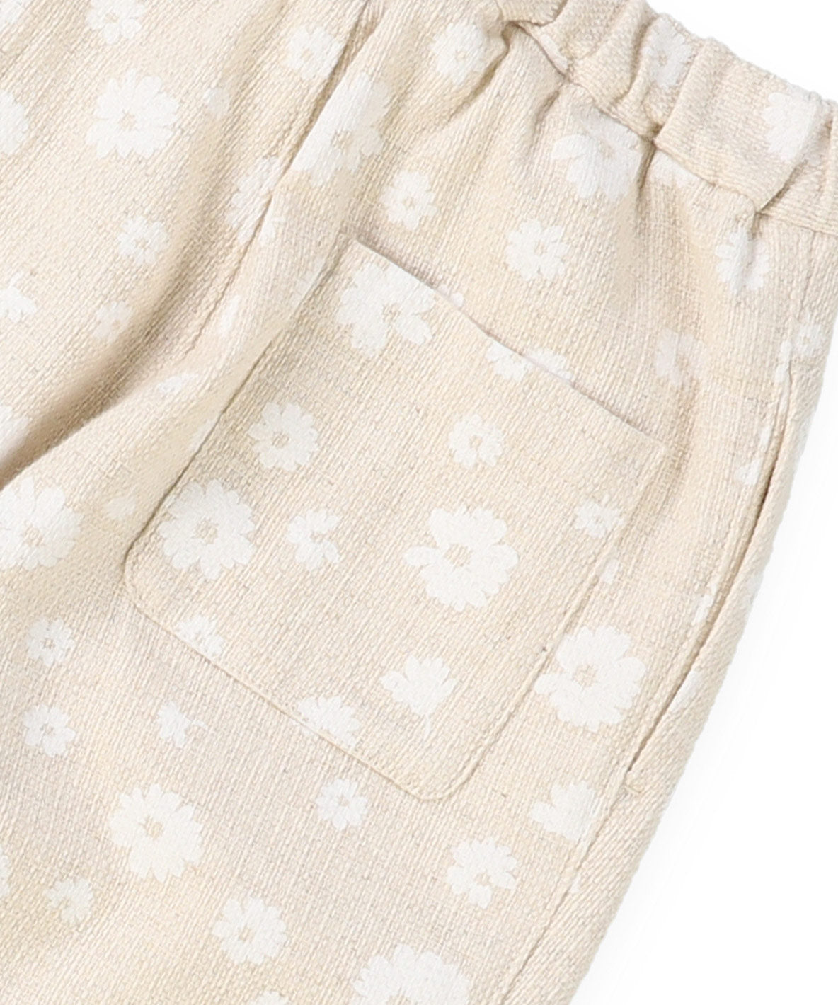 Floral Cotton Linen Long Pants