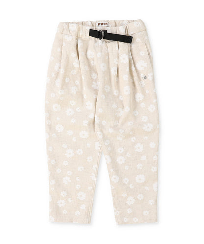 Floral Cotton Linen Long Pants