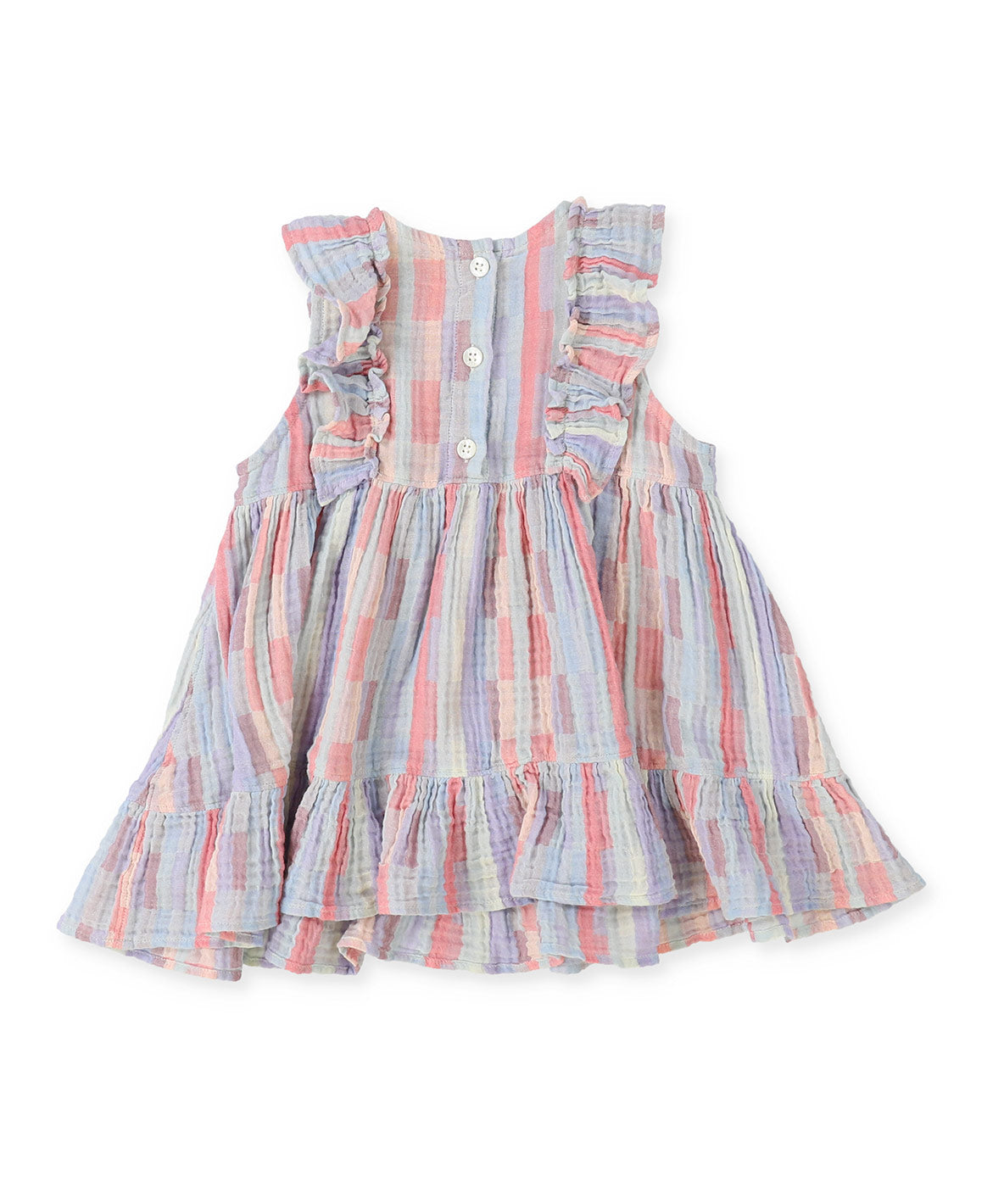 Baby Striped Double Cloth Frill Dress