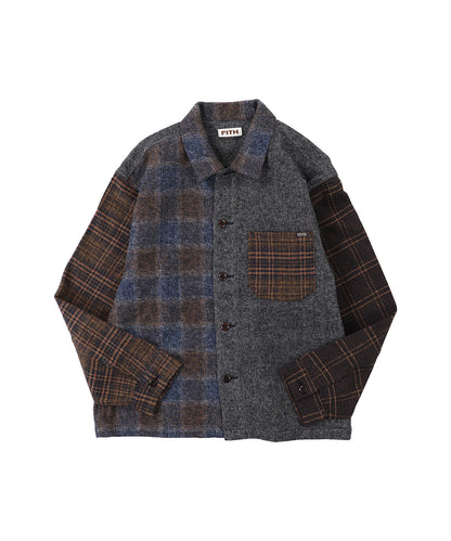 Cotton Tweed Shirt Jacket(LADIES)