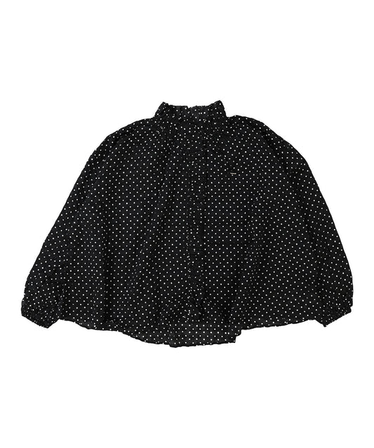 Dot Ruffle Blouse(LADIES)