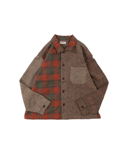 Cotton Tweed Shirt Jacket(LADIES)