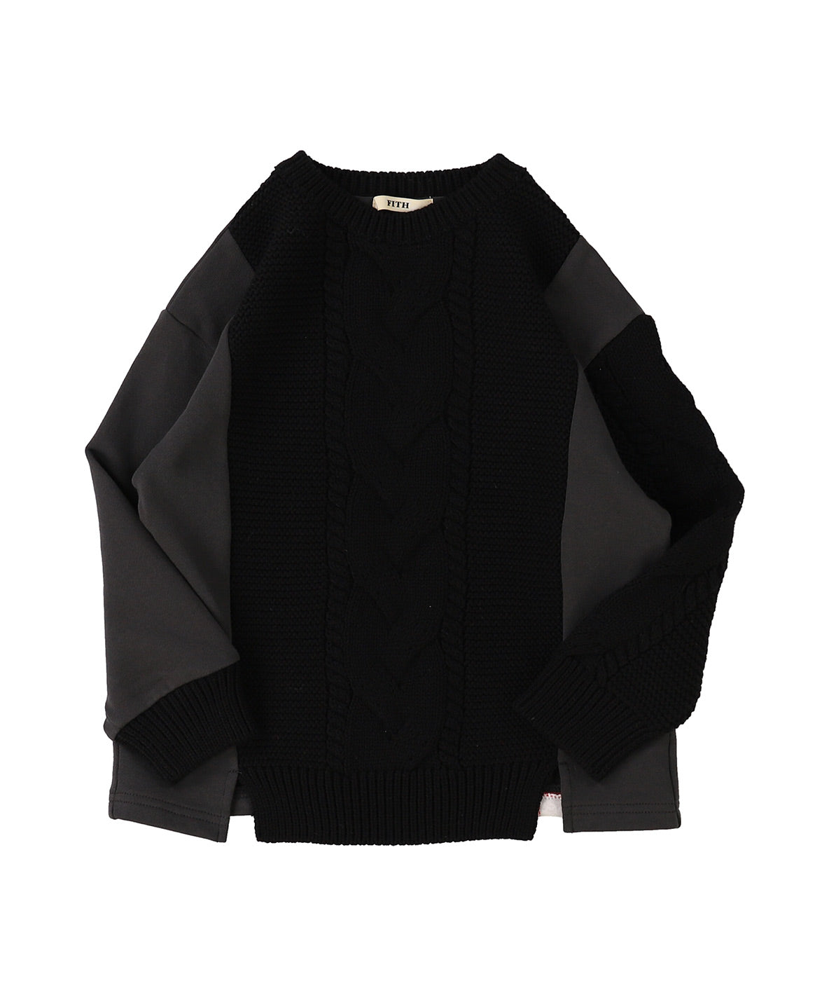 Pile and Knit Docking Pullover