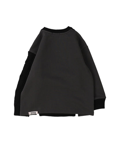 Pile and Knit Docking Pullover