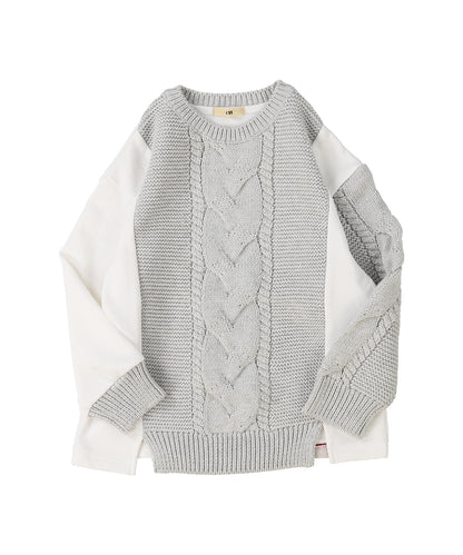 Pile and Knit Docking Pullover