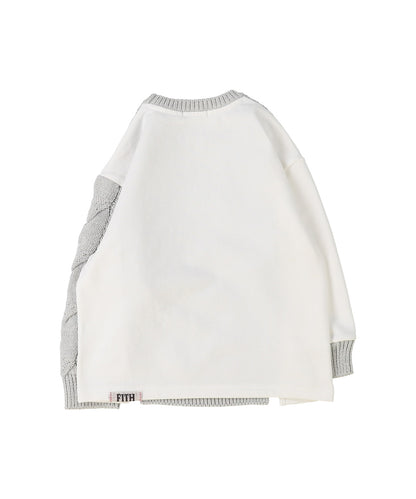 Pile and Knit Docking Pullover