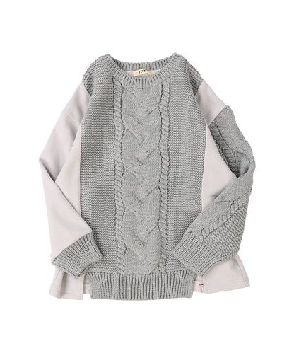 Pile and Knit Docking Pullover(LADIES)