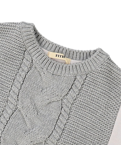 Pile and Knit Docking Pullover