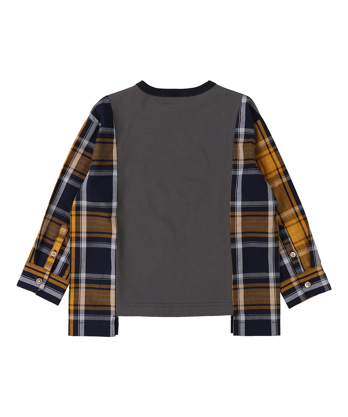 Cotton Jersey x Plaid L/S Shirt