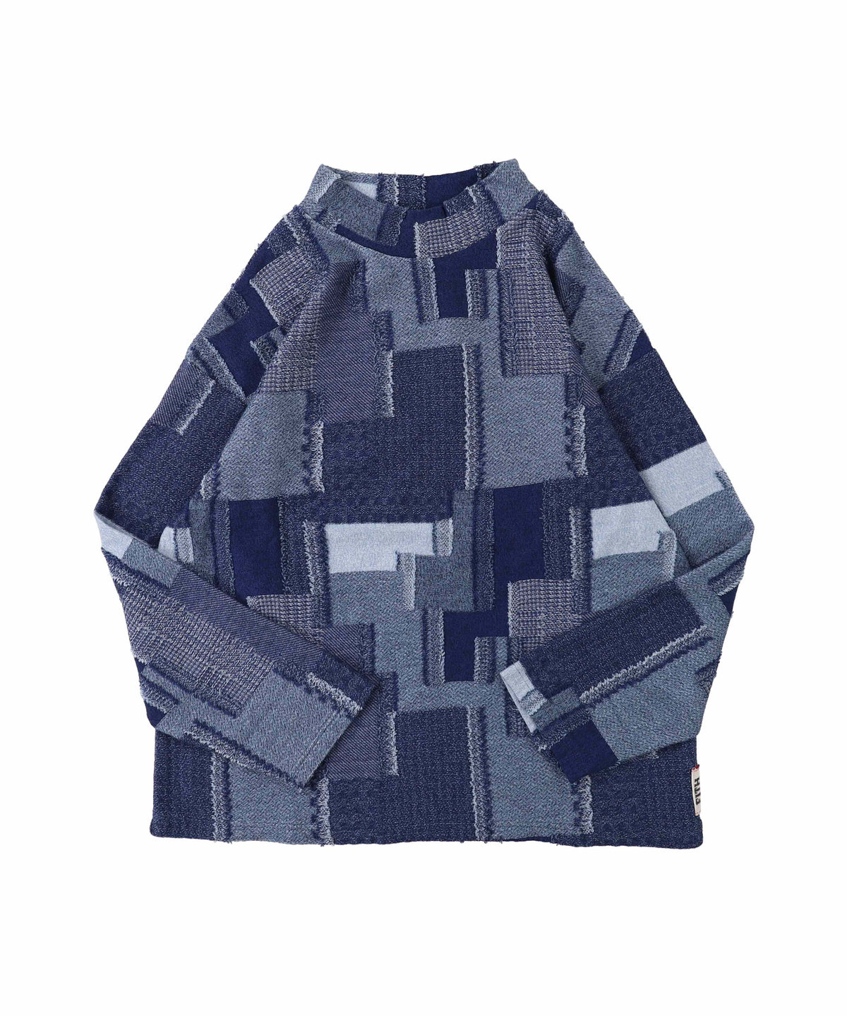 Patchwork Mockneck Tee(LADIES)