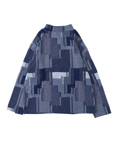 Patchwork Mockneck Tee(LADIES)