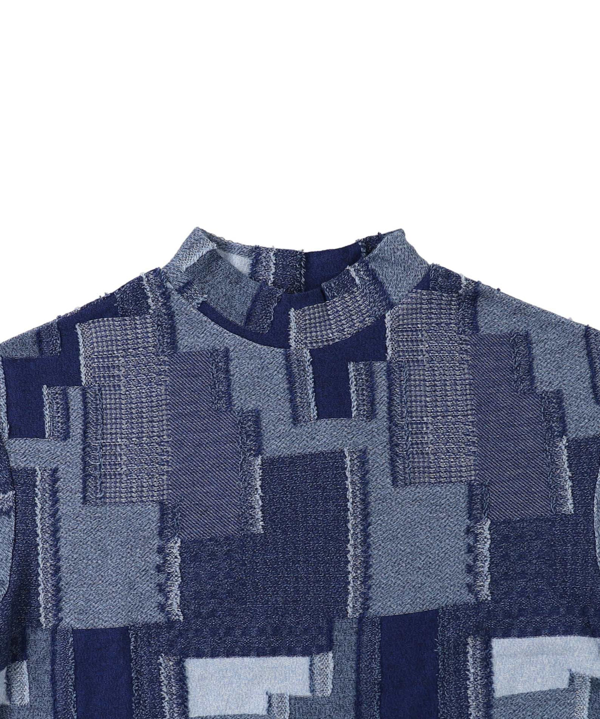 Patchwork Mockneck Tee(LADIES)