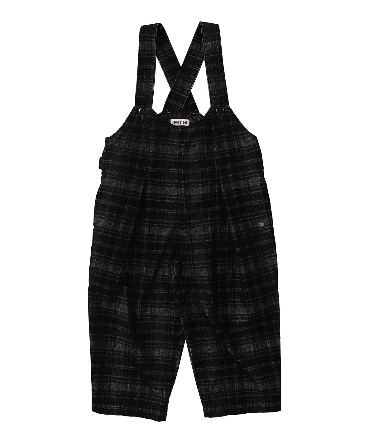 Black Corduroy Salopette Pants(LADIES)