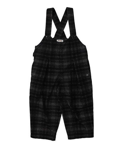 Black Corduroy Salopette Pants(LADIES)