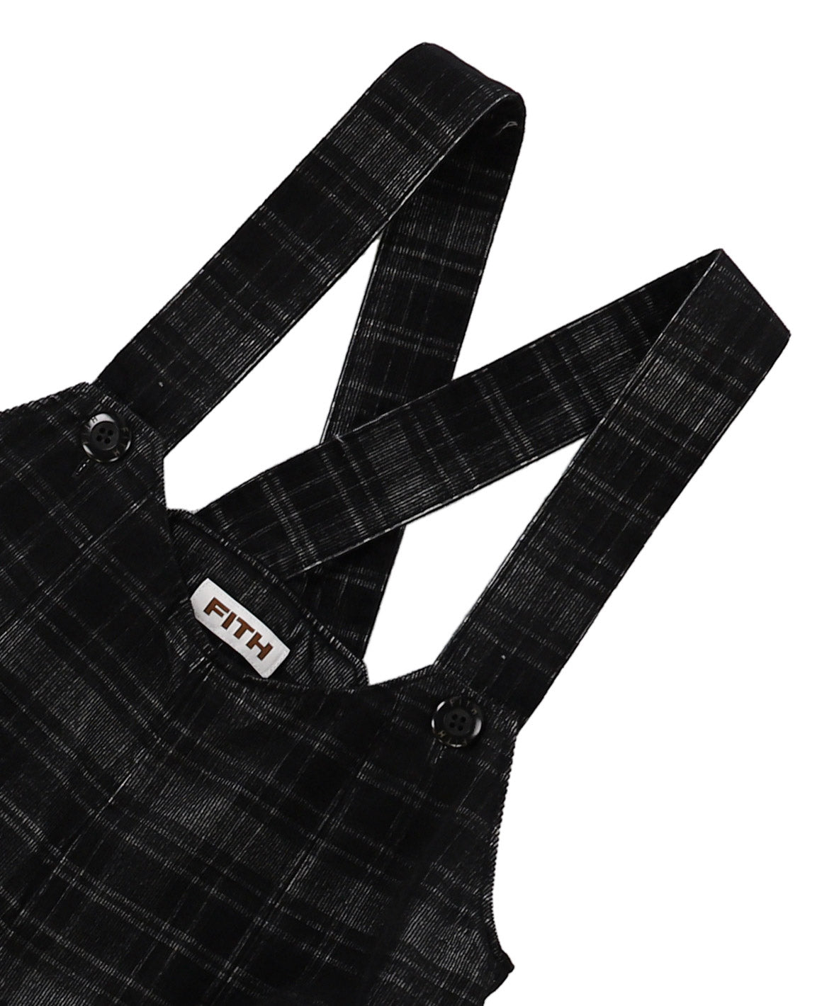 Black Corduroy Salopette Pants