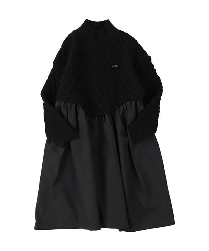 Woven and Knit Dress(LADIES)