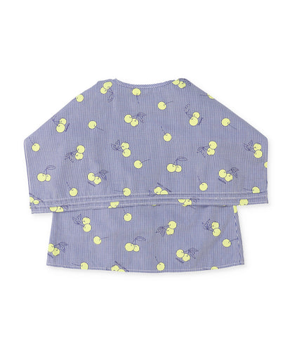 Checked and Cherry Cape Blouse