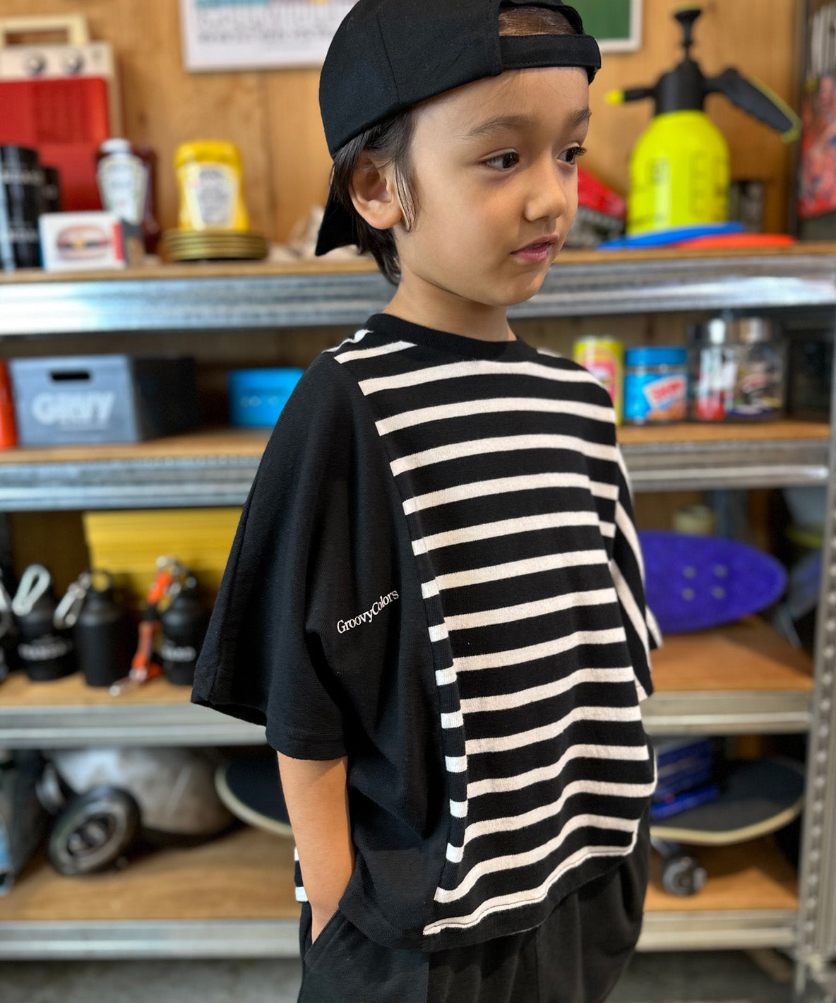 Striped Switched Wide Tee
