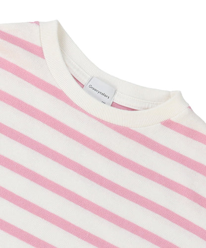 Striped Tent Silhouette Long Sleeve Dress