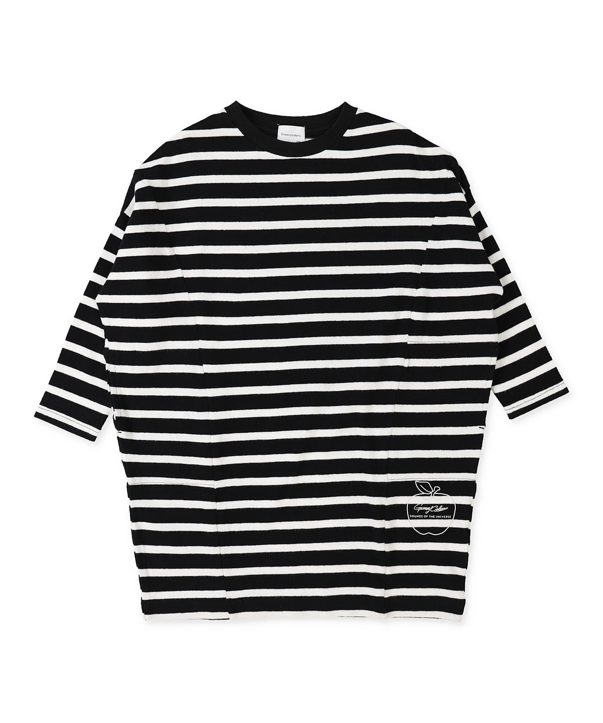 Striped Tent Silhouette Long Sleeve Dress