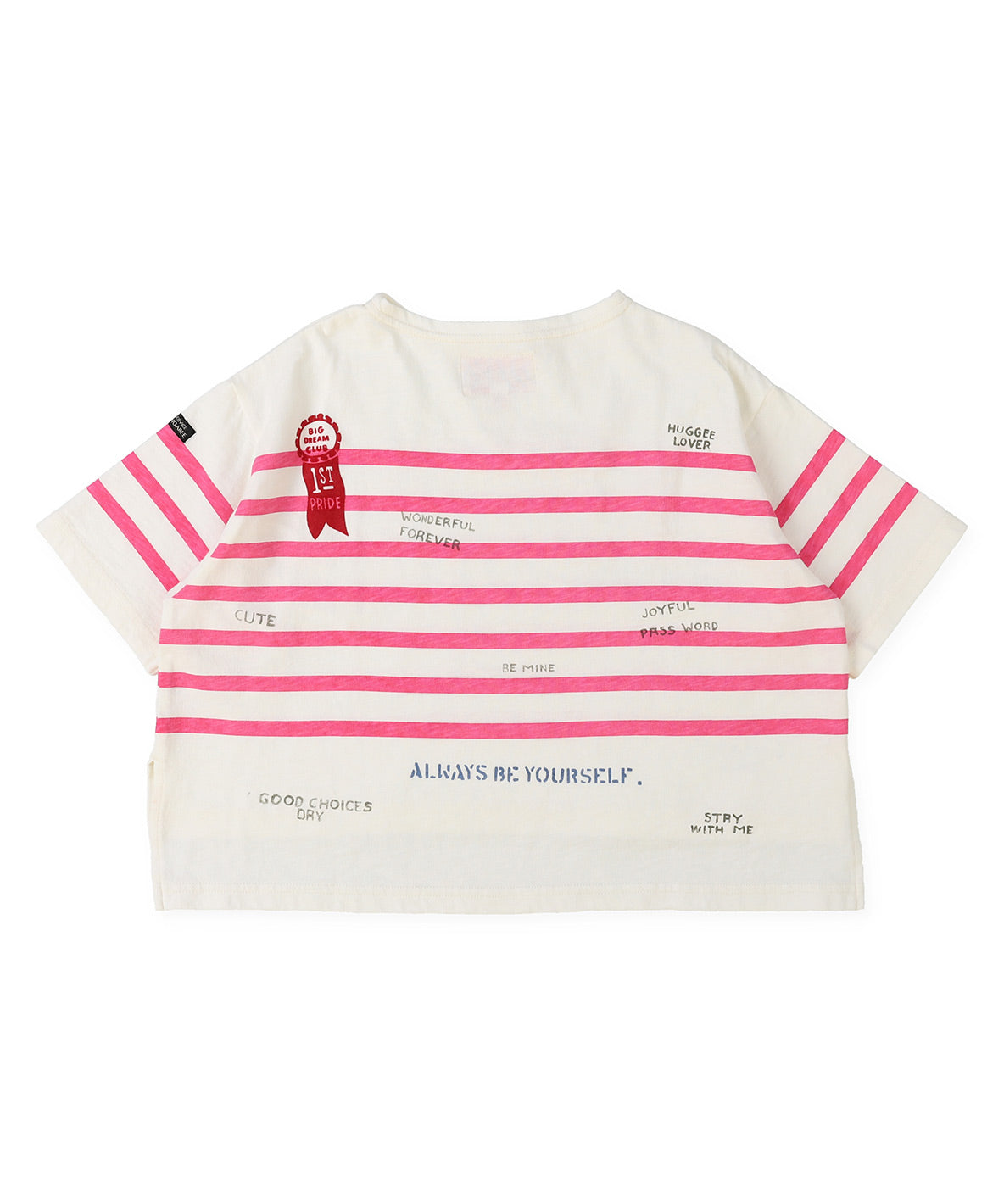 Cotton Jersey Striped and Printed Tee