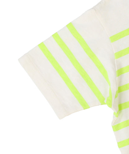 Cotton Jersey Striped and Printed Tee