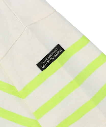 Cotton Jersey Striped and Printed Tee