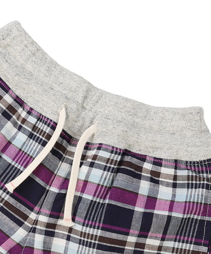 Madras Plaid Scalloped Shorts