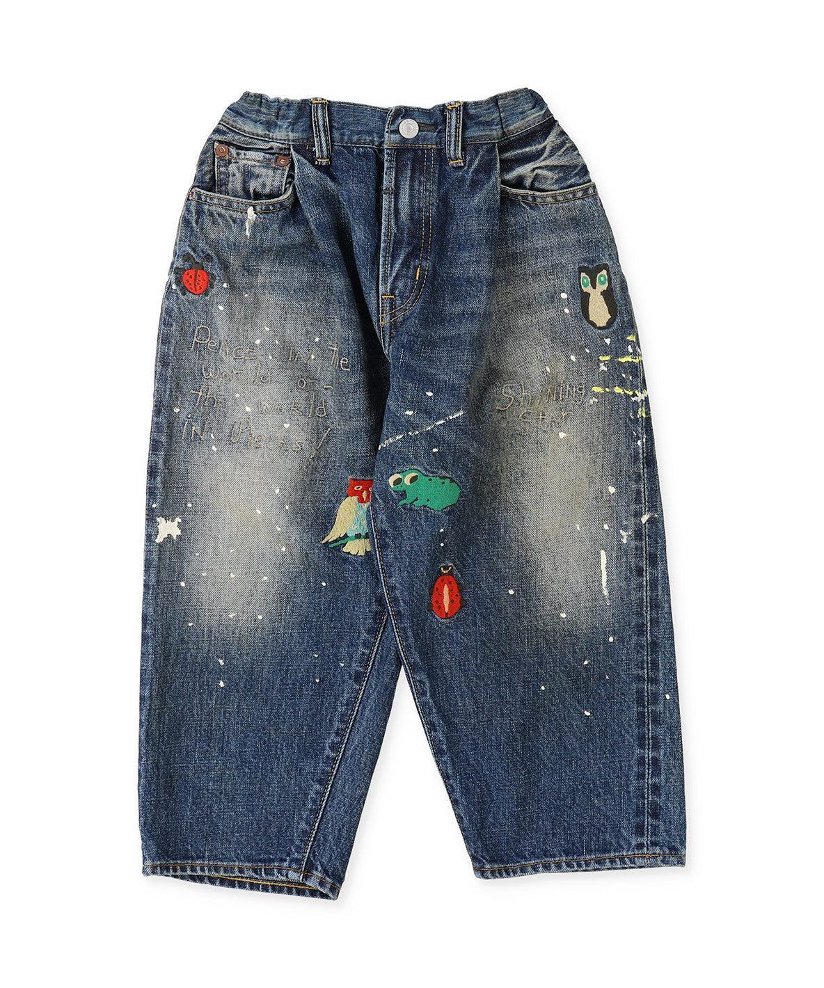 12oz HOME MADE Denim Embroidered Pants