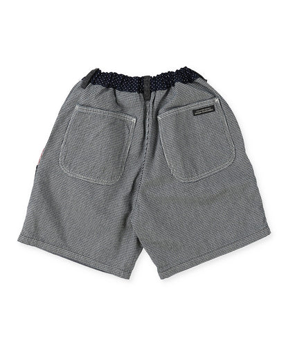 Indigo Houndstooth Shorts