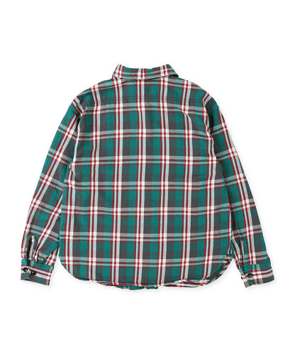 Uneven Plaid Shirt(LADIES)