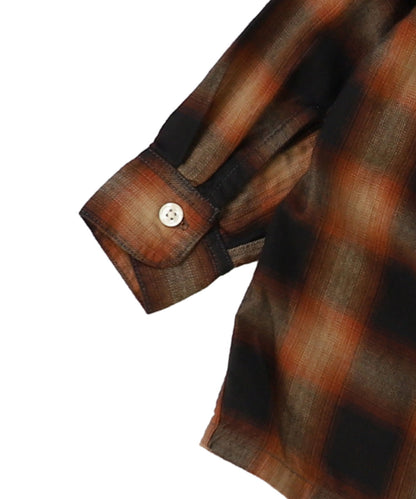 Ombre Viyella Open Collar Shirt