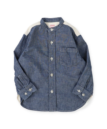 Chambray Remake Collarless Shirt