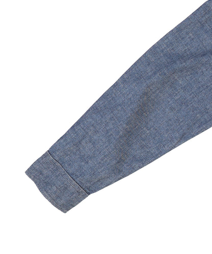 Chambray Remake Collarless Shirt(LADIES)