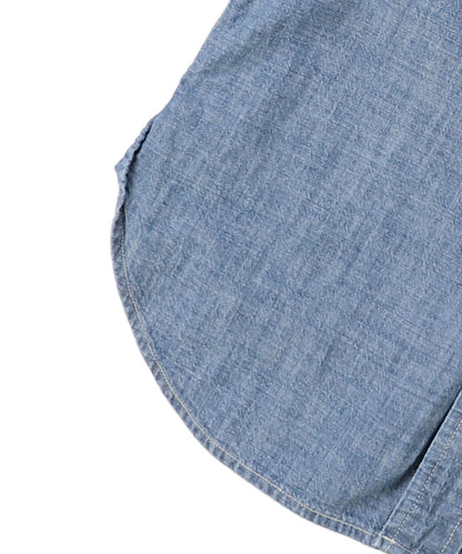 Uneven Dungaree Western Collarless Shirt