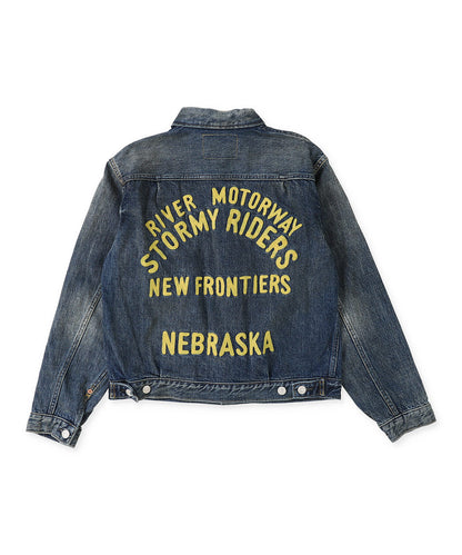 Air Denim Embroidery Jacket(LADIES)