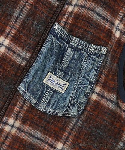 Shaggy Plaid Vest