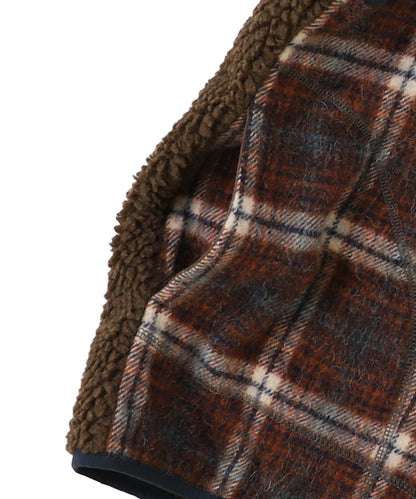 Shaggy Plaid Vest(LADIES)