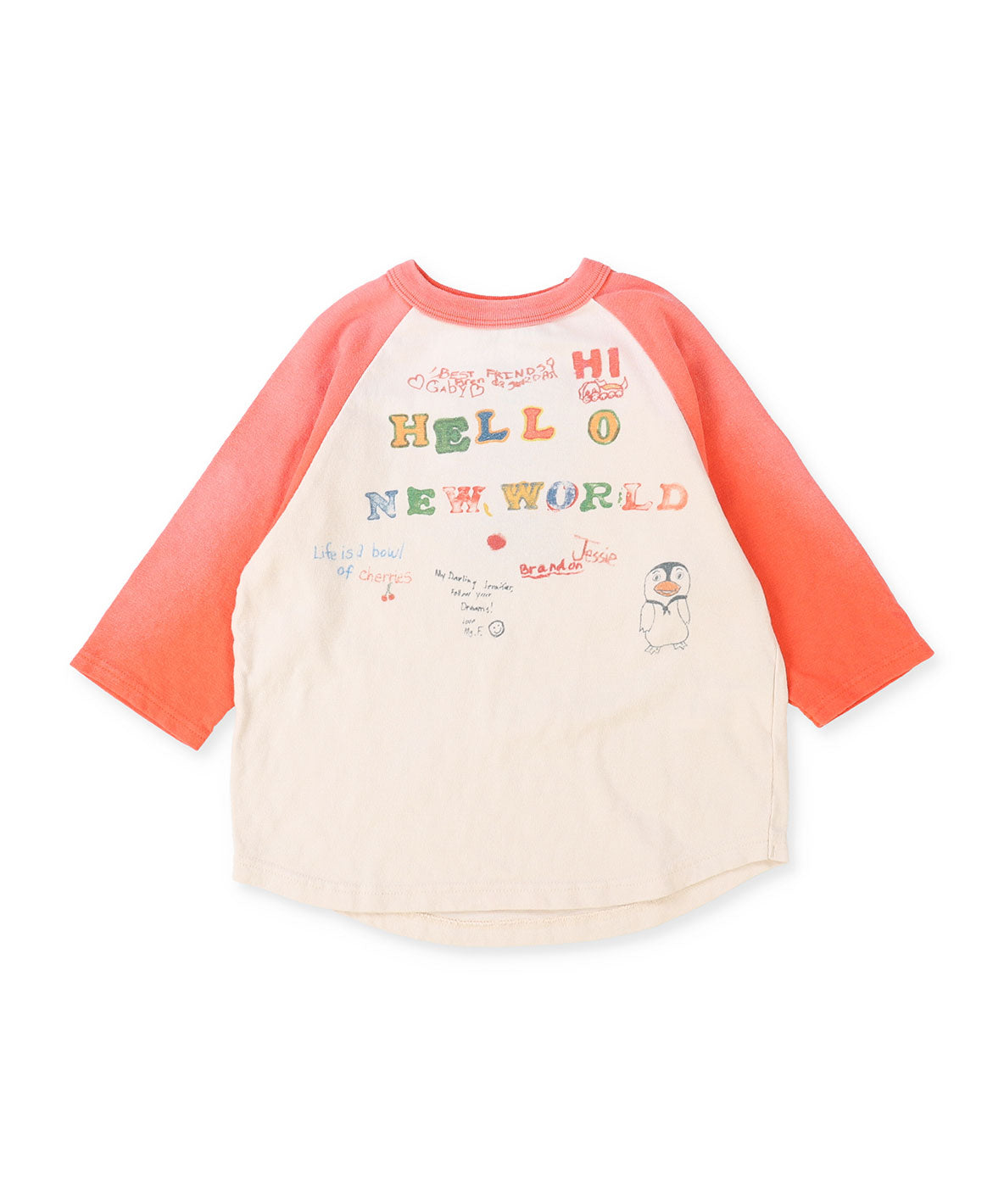 Vintage Cotton Jersey HELLO Long Sleeve Tee