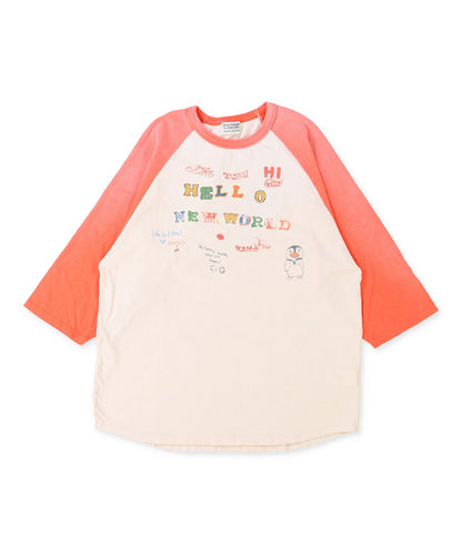 Vintage Cotton Jersey HELLO Long Sleeve Tee(LADIES)