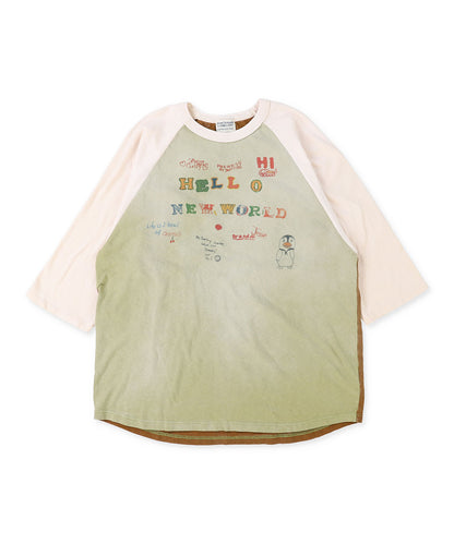 Vintage Cotton Jersey HELLO Long Sleeve Tee(LADIES)