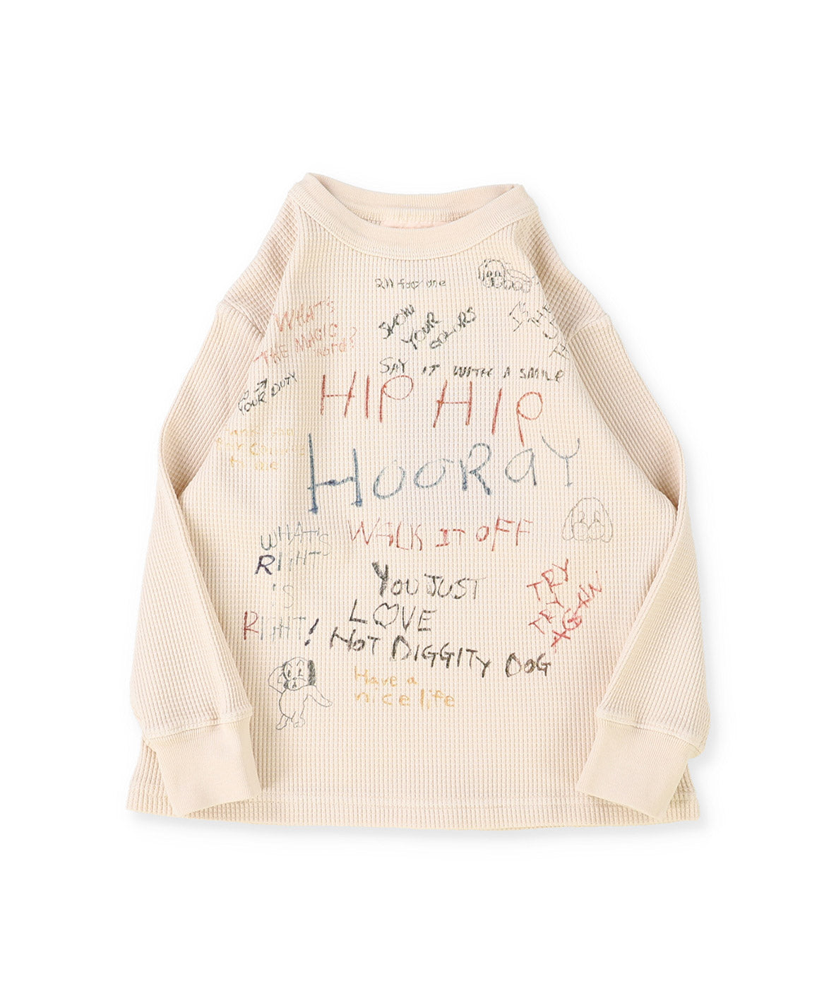 Waffle Scribble Long Sleeve Tee