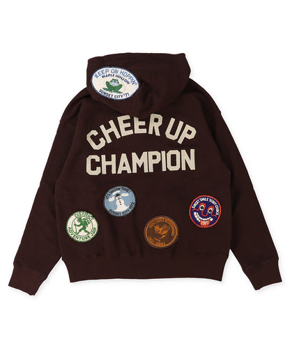 Patch Sweat Hoodie Jacket(LADIES)