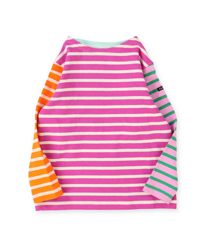 Striped Boat Neck Long Sleeve Tee